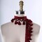 1 Yard Elegant Red Gimp Trim with Decorative Silky Tassels for Upholstery & Drapery